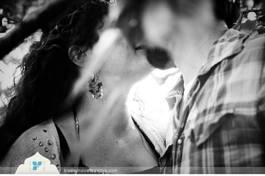 blue window portrait 1001 Couples . Bridget and Dan photo