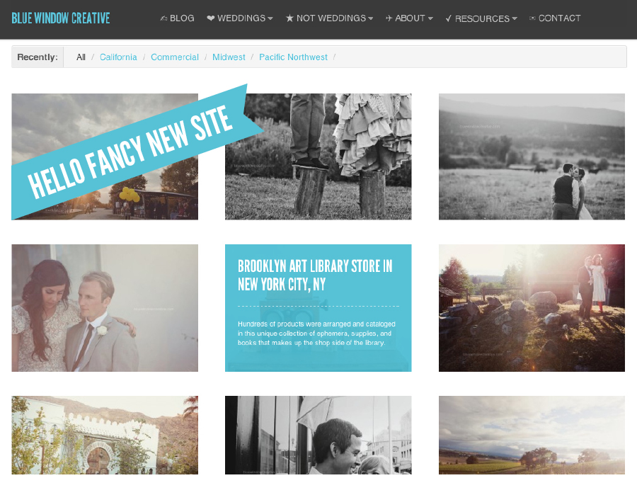 blue window creative site New Website photo